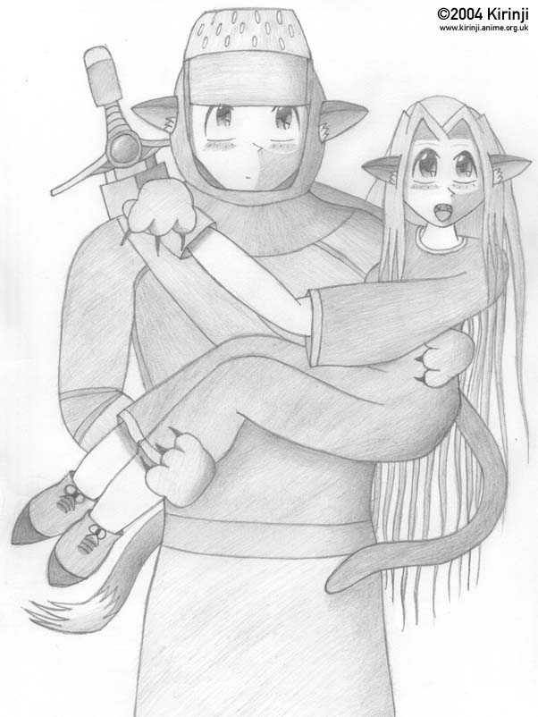 Catboy Knight and Catgirl