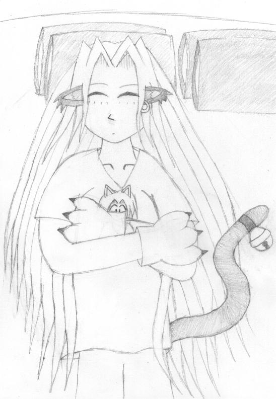 Sleeping Catgirl heroine