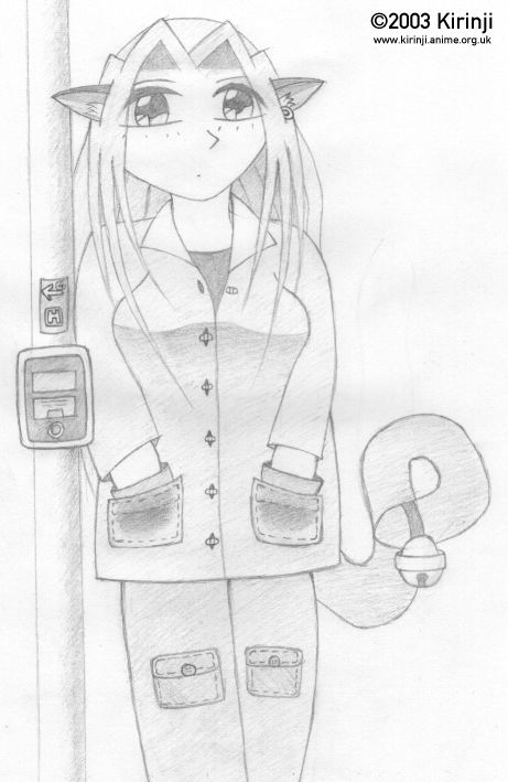 Catgirl hanging around