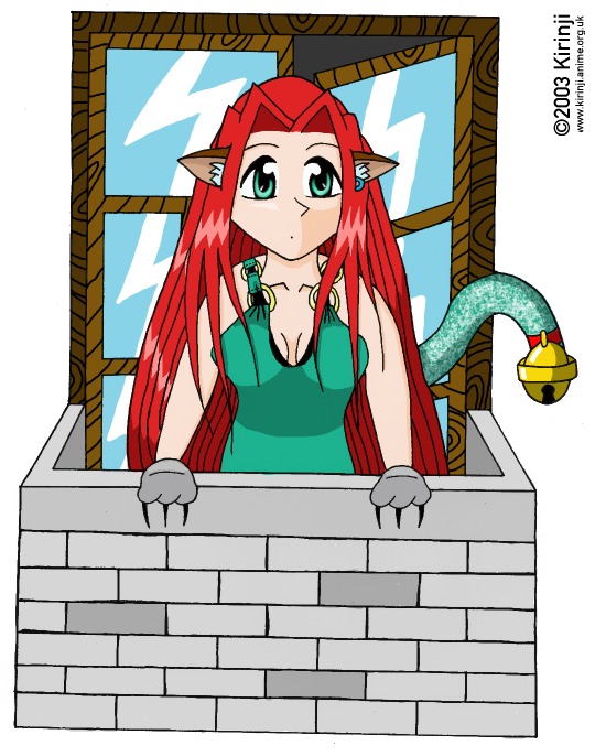 Catgirl Balcony (Colour)