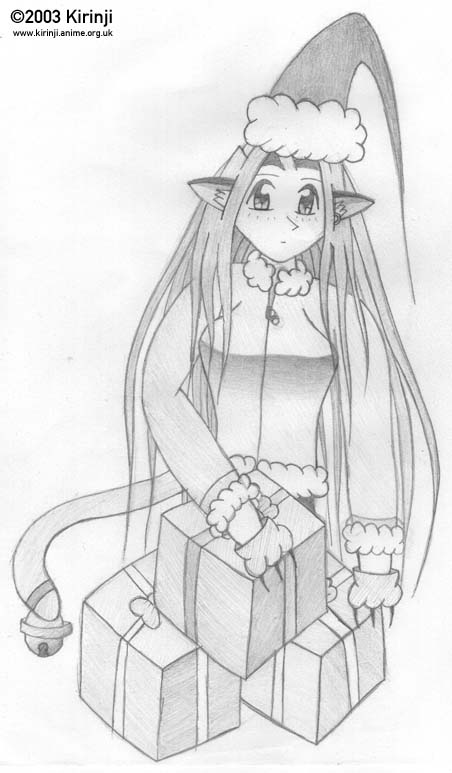 Catgirl at Christmas