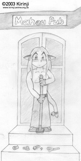 Catgirl hanging around